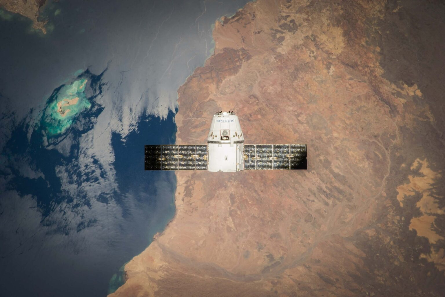 Space with a satellite