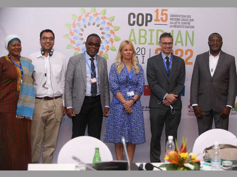 Chief Impact Officer, Rishabh Khanna speaking alongside the UNCCD, African Development Bank and CIFOR at UNCCD, COP15. May 2022